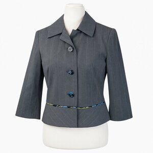 Singrid Olsen Gray Pinstripe Blazer Jacket – Size 6 – Nordstrom Career Chic